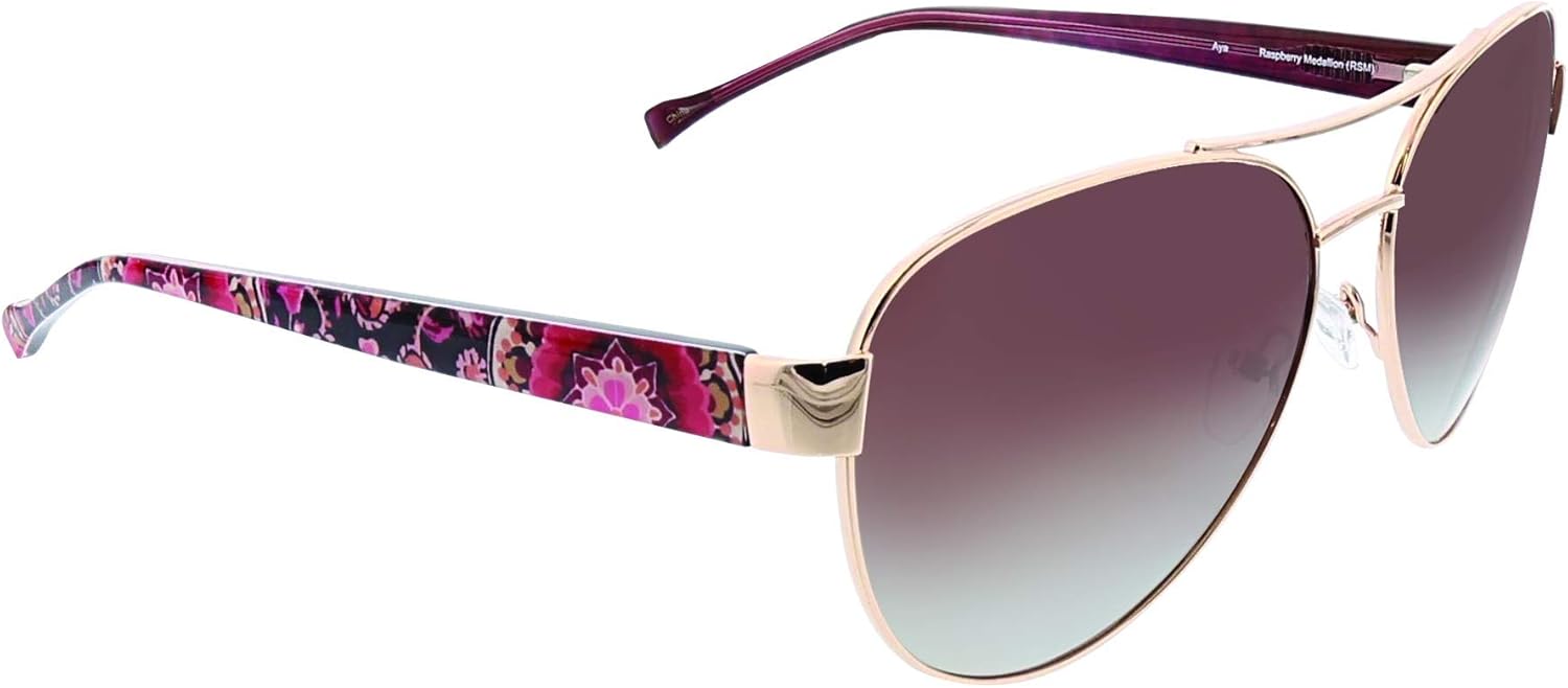 Vera Bradley Women's Aya Polarized Aviator Sunglasses