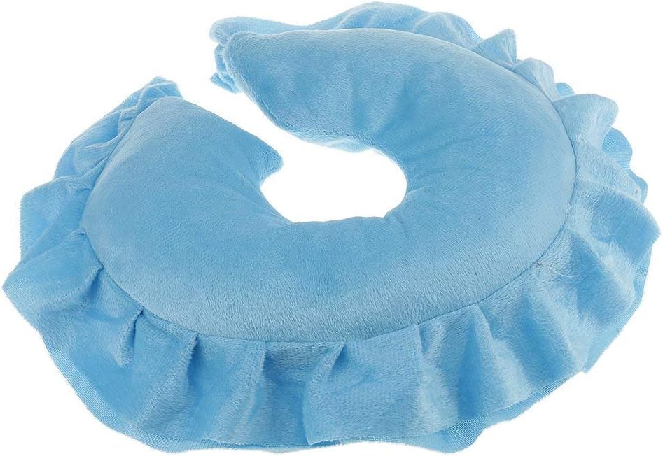 U Shaped Neck Support Cushion Soft Spa Salon Massage Table Cradle Face Pillow Neck Head Cushion Travel Flight Neck Pad - Sky Blue: Garden & Outdoor