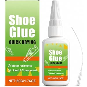 Shoe Glue, Professional Shoe Repair Adhesive, Waterproof Heavy Duty Instant Bond Glue, Clear Drying Flexible with Precision D