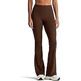 Sogetdo Women's High Waisted Flare Leggings No Front Seam Bootcut Yoga Workout Pants Tummy Control