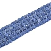 Natural Gemstone Kyanite 8mm Square Loose Beads 16 Inch
