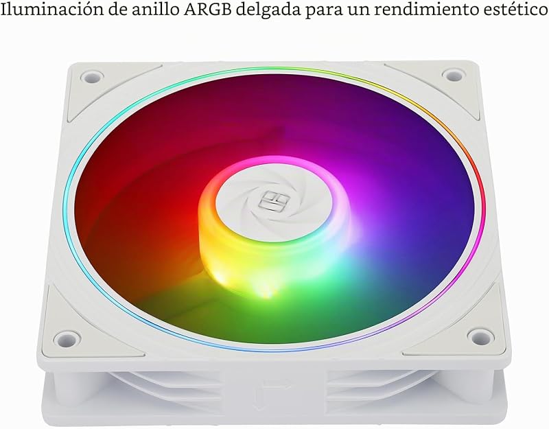 Ventoinha de CPU TL-S12W-S de 120mm com carcaça ARGB, conector PWM de 4 pinos, ventoinha silenciosa de computador com rolamento S-FDB, até 1500rpm (pack de 3)