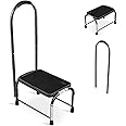 ERGOMASTER Step Stool with Handle for Adults, Bedside Stepping Stool, Wide Bed Steps for High Beds for Elderly and Kids, Holds up to 330 Pounds, Kitchen Bathroom Hospital