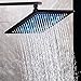 Rozin Bathroom Rainfall 12-inch Shower Head LED Light Overhead Spray Oil Rubbed Bronze