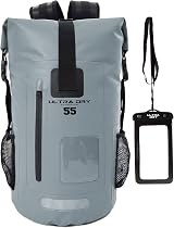 Ultra Dry Adventurer Premium 55L Waterproof Dry Bag Backpack Grey view 9