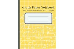 Graph Paper Notebook 8.5 x 11: 5 x 5 inch Squared Pages for all your Math and Engineering needs | Bolded 1 inch squares | 120