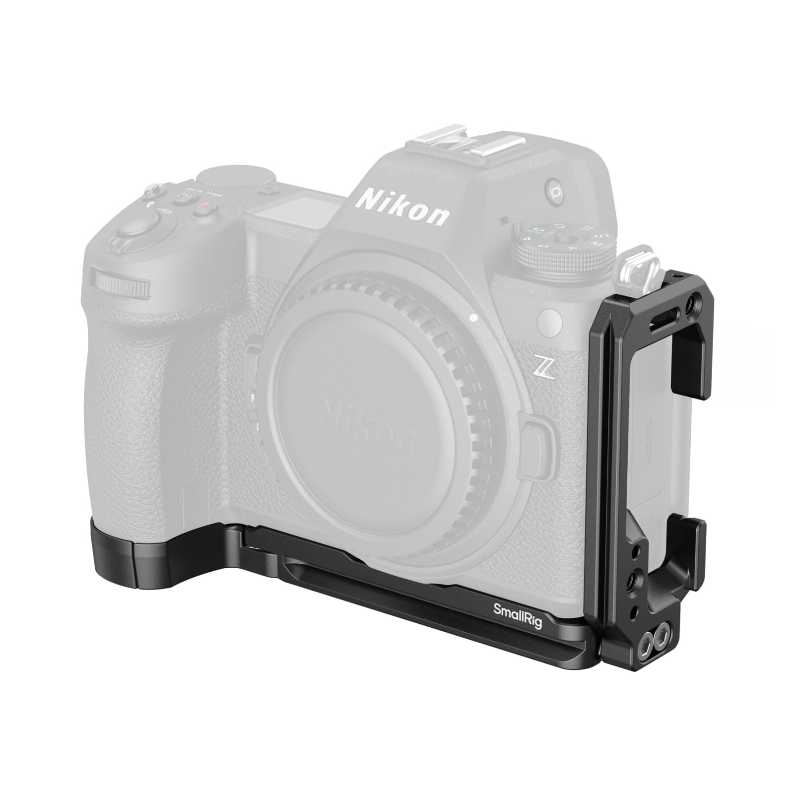 SMALLRIG L-Shape Plate for Nikon Z 6III, L-Bracket for Arca-Swiss, with 1/4"-20 Threaded Holes, QD Socket, Cold Shoe Mount, Supporting Horizontal and Vertical Shooting - 4523