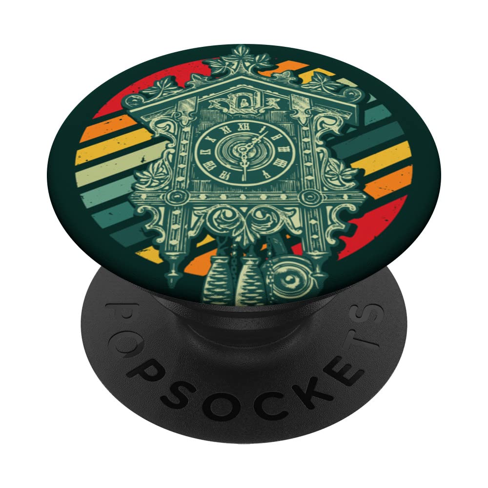 Funny Cuckoo Clock Vintage Retro Time PopSockets Swappable PopGrip