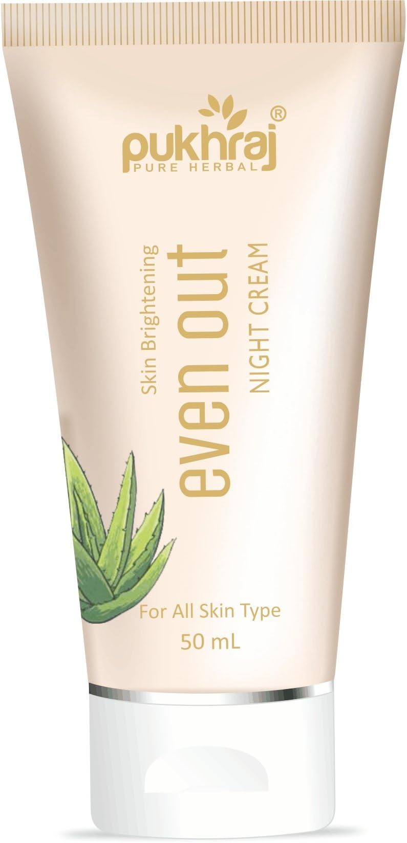 Pukhraj Natural Aloe Vera Even Out Night Face Cream - Reduce Dark Spots Improve Skin Luminosity 1 X 50 ML