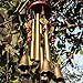 Wind Chimes MIRX Bronze Metal Wind Chimes 4 Tubes 5 Bells Woodstock 60cm Pure Handmade Wind Chimes Outdoor Indoor for Garden and Home, With Magical Ancient Chinese Coins