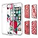 iPhone 7 Case Clear, ivencase 5PCS Replaceable Patterned Card DIY Creative Shockproof Hard PC + Soft TPU Silicone Bumper Transparent Cover for iPhone 7/ iPhone 8 4.7 Inch