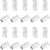 PH PandaHall 40pcs 925 Sterling Silver Tube Beads Spacer Beads 5mm End Stopper Beads Crimp Tube Beads Jewelry Crimping Beads for DIY Necklace Bracelet Jewelry Making Finding, Hole: 1.4mm