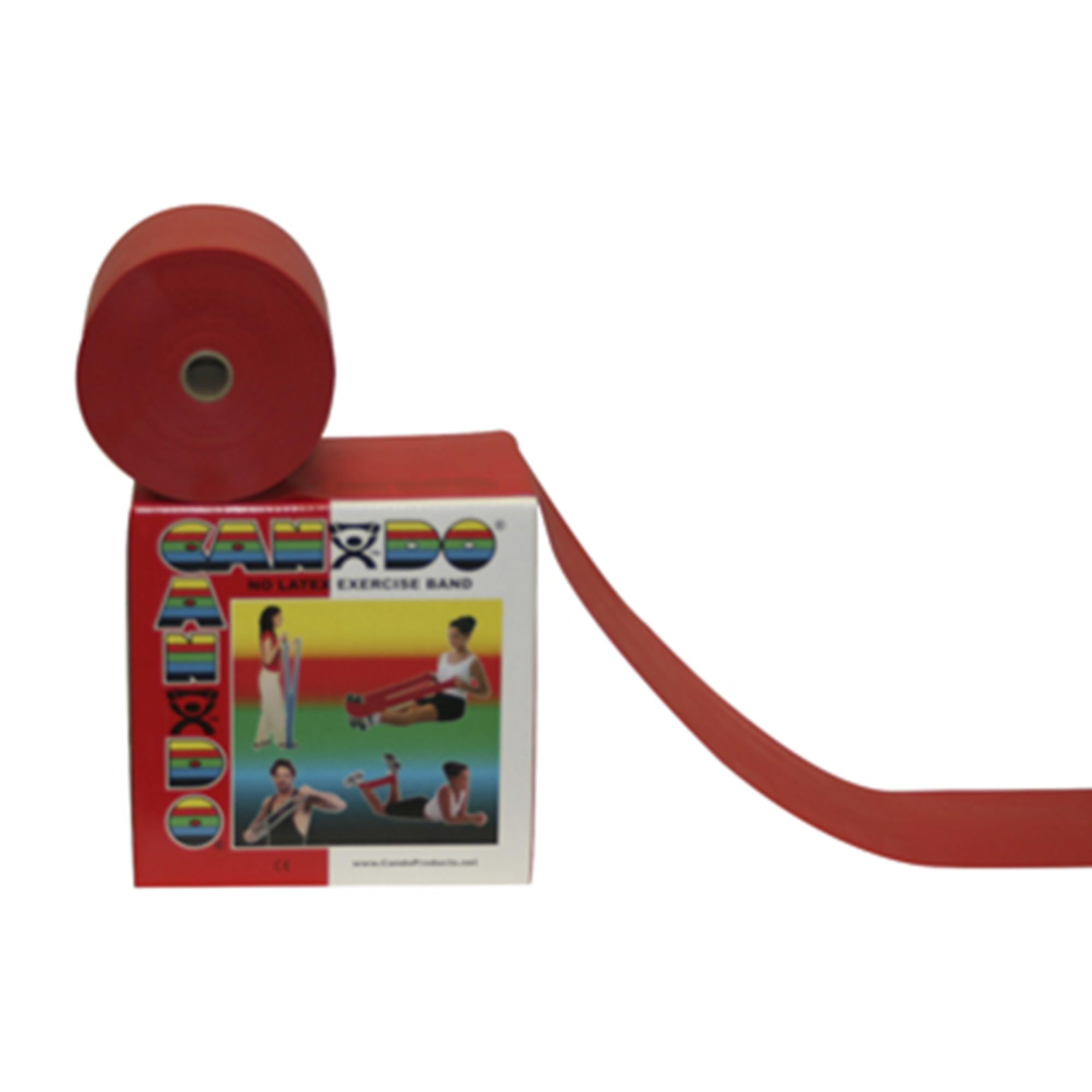CanDo Resistance band LATEX-free / training band / gymnastics band - 45 m - red (light) - alternative to dumbbells — image 1