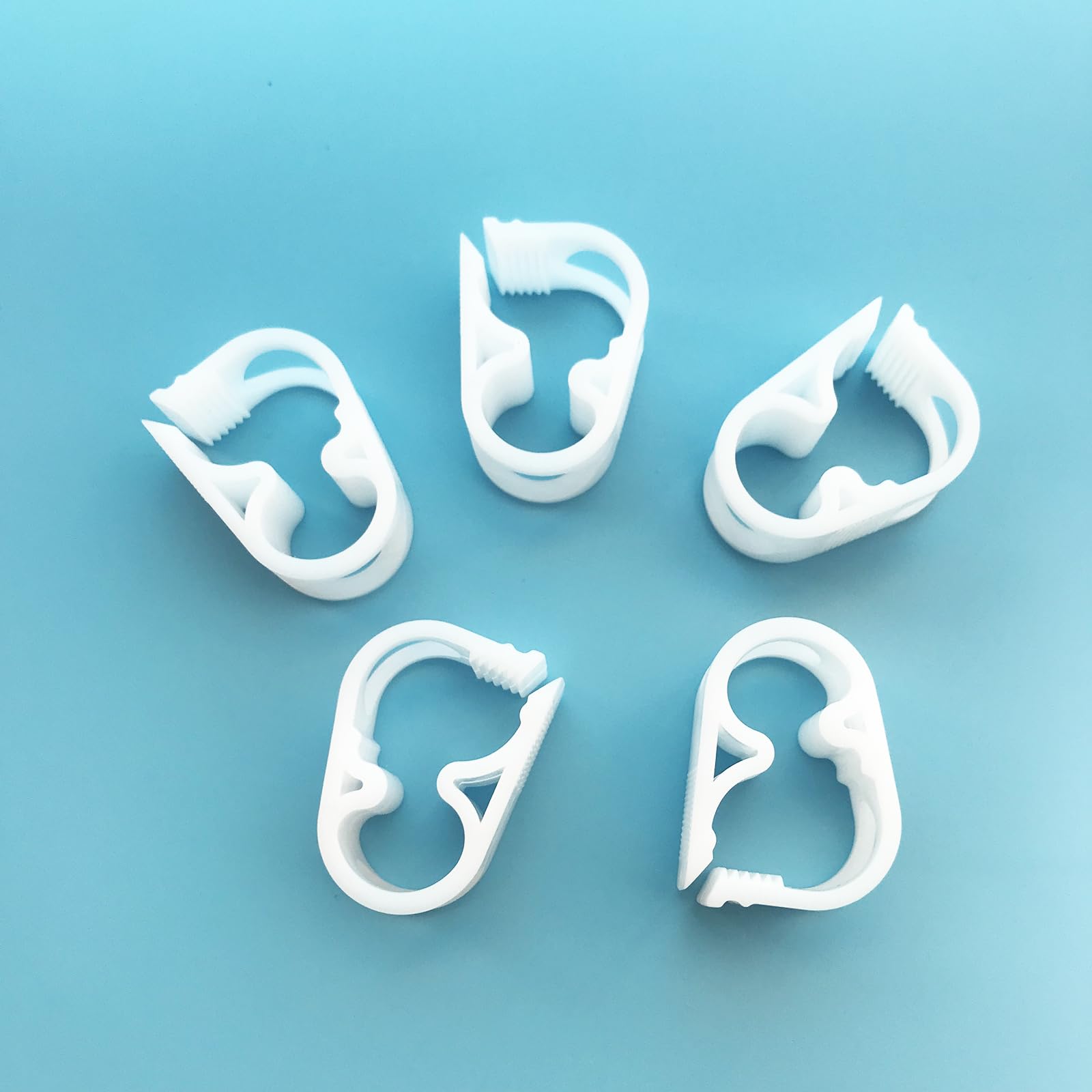 Plastic Flow Control Tube Clip Adjustable Tubing Clamps 6-12mm/0.236-0.472 in Tube Laboratory Pinch Valve Syphon Pipe Holder 5pc Pack
