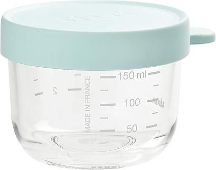 Beaba Portion Conservation Repas Bebe Verre Extra Resistant Made In France 100 Hermetique Resiste A La Chaleur Et Choc Thermique Congelation Sterilisation Graduation 150 Ml Light Blue Amazon Fr Bebes Puericulture