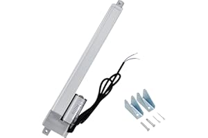 JQDML 12 Inch Stroke 12V Linear Actuator 300N/66lbs Speed 1.77"/sec Electric Actuators with Mounting Bracket for Home Automation, Window Opener,Door Opener