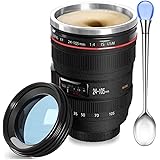 Camera Lens Coffee Mug,Camera Lens Mug,Fun Photo Coffee Mugs Stainless Steel Lens Mug Thermos Great Gifts for…