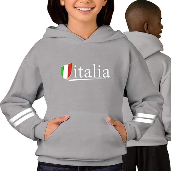 Fashion Unisex I Love Italy Italian Flag Hoodie Novelty
