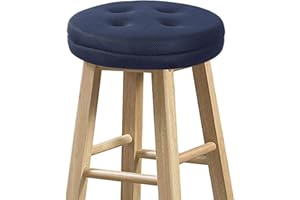 baibu Stool Covers Round, Super Breathable Round Bar Stool Cover Seat Cushion Navy Blue 12" - One Cushion Only