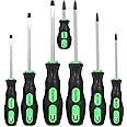 GURADESIGN 7-Piece Magnetic Screwdrivers Set, 4 Phillips and 3 Flat, Professional Cushion Grip Screwdriver Set