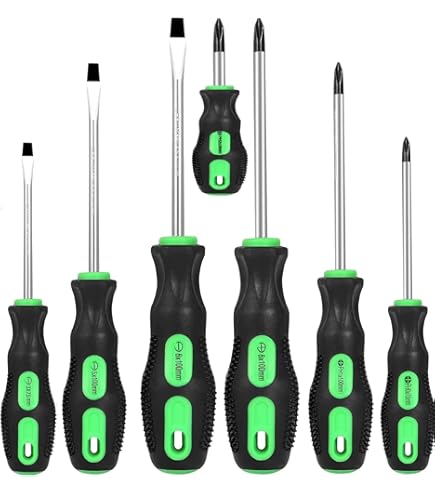 ROTATION 6PCS Magnetic Tip Screwdriver Set, 3 Phillips and 3