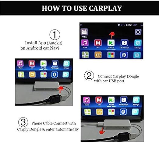 Amazon Com Maso Usb Carplay Adapte Dongle Android Navigation A Pple Carplay Module Auto Car Mobile Phone Usb Connector Wired Automotive