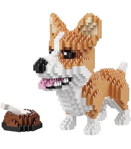 Amazon.com: JEKCA Welsh Corgi 02S-M01B | Dog Plastic Building