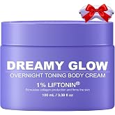 Dreamy Glow Overnight Toning Whip Cream - Get Body Firming Cream 3.38 fl oz | LIFTONIN&reg; Anti-Cellulite Care for Legs, Belly, Thighs &amp; Booty, Lift &amp; Tone, Tightening Loose Skin Lotion with Satin Eye Mask