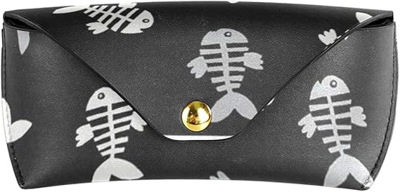 Amazon メガネケース 眼鏡ケース 魚の骨 おしゃれ 革 高級感 擦り傷防止 メンズ レディース 眼鏡小物 通販