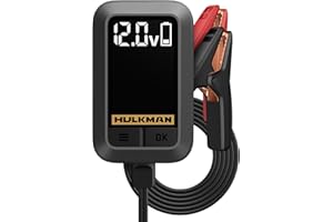 GOOSUO HULKMAN Sigma 1 Car Battery Charger - 1A 6V/12V Automatic Smart Trickle Charger, Battery Maintainer, and Desulfator with Intelligent Interface