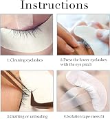 Sunallwell 50 Pairs Under Eye Gel Pads Lash Extension Isolation Lint Free view 6