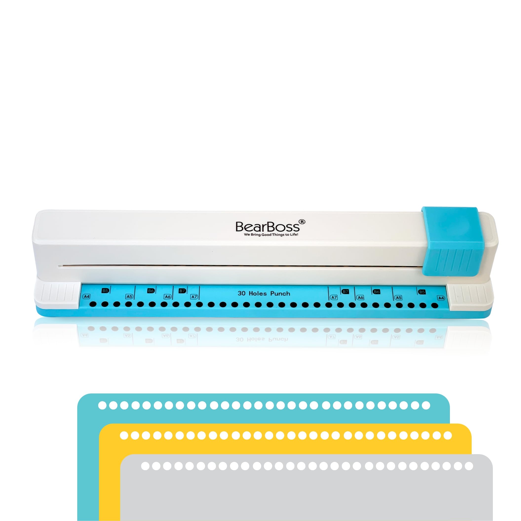Photo 1 of Bearboss 30 Hole Paper Punch, Planner Hole Punch, Adjustable Hole Puncher for Discbound Notebooks & Journaling Supplies