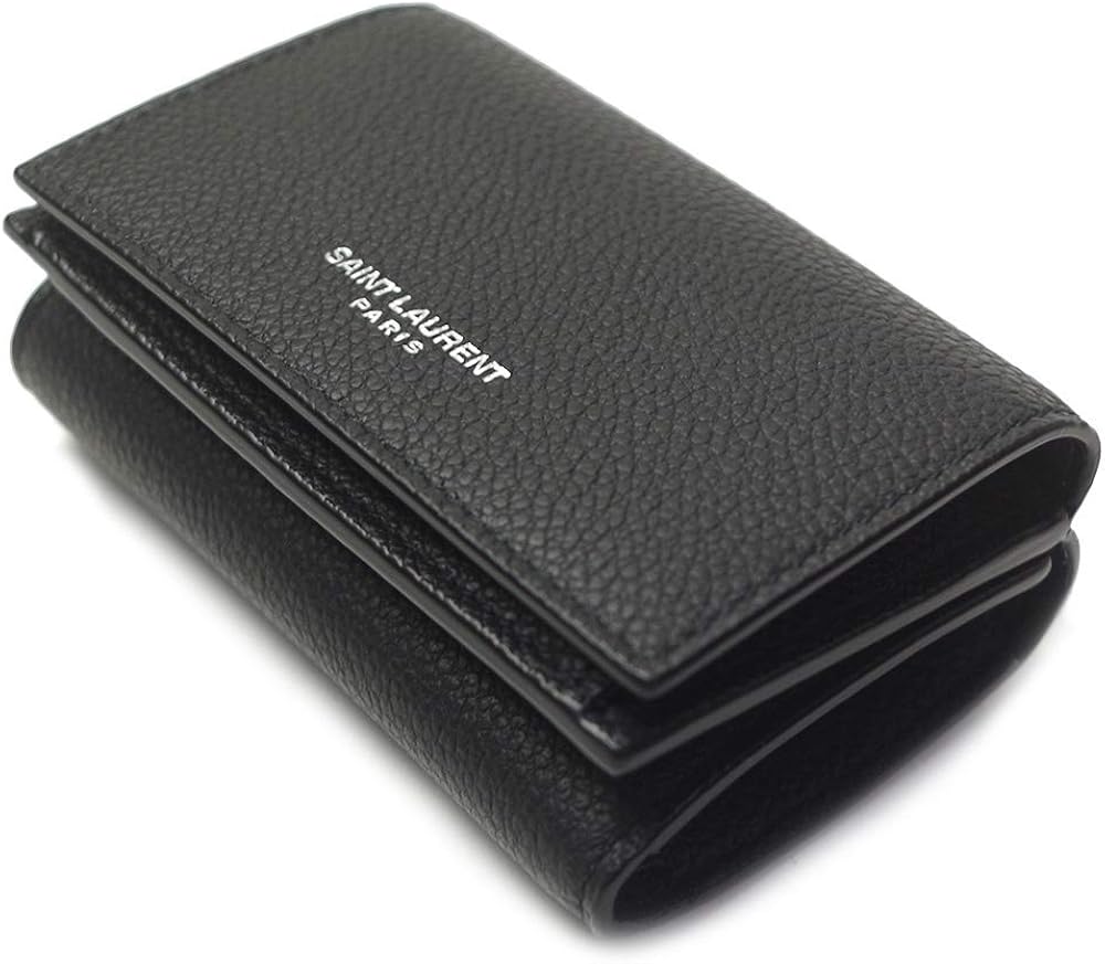 Amazon Saint Laurent Paris サンローランパリ 財布 レザー ミニ財布 Saint Laurent Paris 三つ折り 財布 B680n 1000 並行輸入品 Saint Laurent Paris サンローランパリ 財布