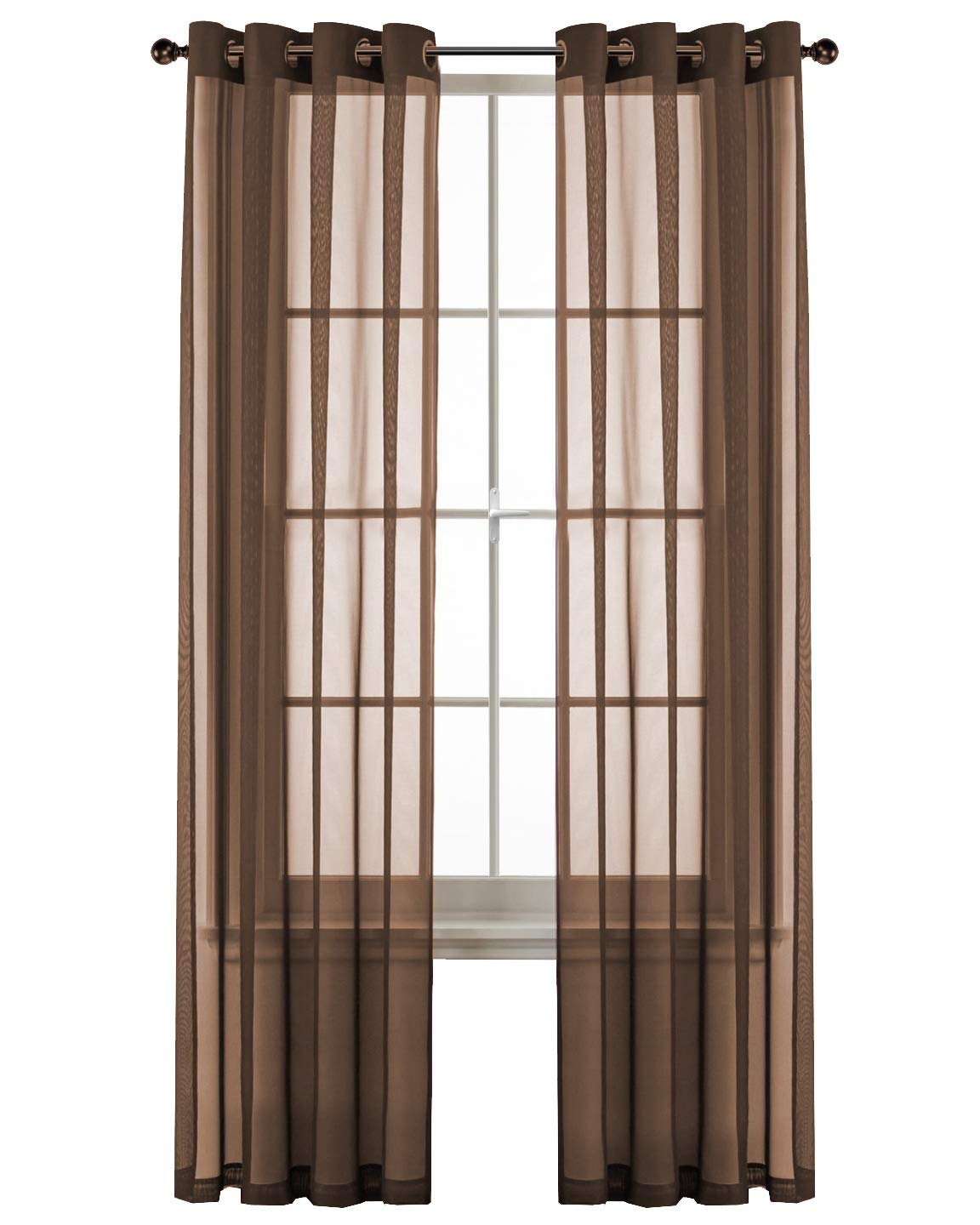 Best purple and chocolate brown kitchen curtains