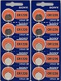 Sony Lithium 3V Batteries Size CR1220 (2 Packs of 5) Total of 10 Batteries