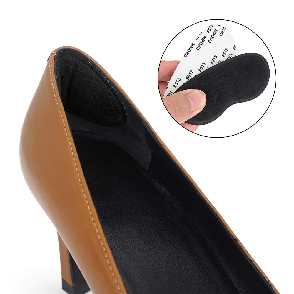 Dr. Foot\'s Heel Grips for Ladies Shoes, Shoes Too Big, Back Inserts Protect from rubbing and Slipping for Men and Women (Beige+Grey+Black)