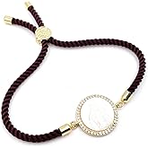 Mother of Pearl Virgin Mary Adjustable Bracelet Catholic Gifts for Women