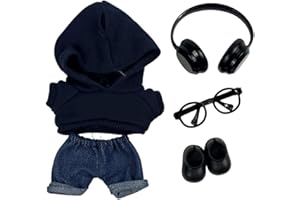 SunOutDeeal Clothes for 15cm/17cm Labubu ((Doll Not Included)，Trendy Accessory Sets for Dolls ,Cute Accessory for Dolls Dress up Unique Style(Cool-1 )