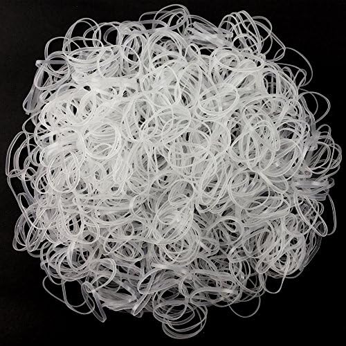 Baby Girl Clear Hair Rubber Bands YYM Bulk Extra Strength Small Size Hair Holder Elastic Hair Ties Hair Accessories for Kids.(Clear)