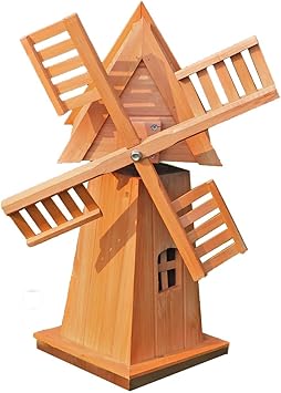 Molino de viento de madera: Amazon.es: Jardín
