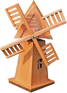 Molino de viento de madera: Amazon.es: Jardín