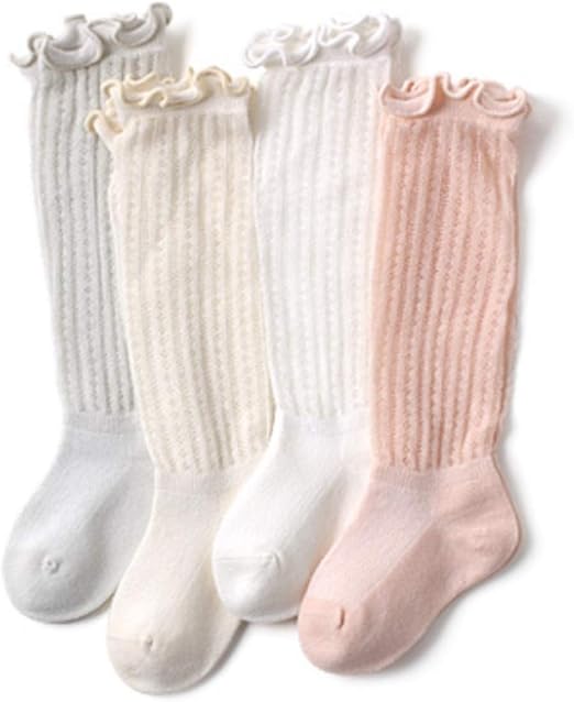 Amazon Infabe ハイソックス 可愛い キッズ 靴下 女の子 ハイソックス ガールズ お姫様 リボン 蝶結び 4足 セット 発表会 吸湿 抗菌 無地 夏 ソックス 通販