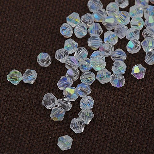 Clear ab Exquisite Glass Crystal 4mm 1000pcs Bicone Beads loose beads