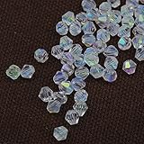 Clear ab Exquisite Glass Crystal 4mm 1000pcs Bicone Beads loose beads