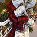 Morex Ribbon Red/Black Wired Flannel Ribbon, Buffalo Red Plaid, 2.5