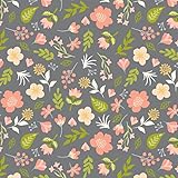 Vintage Floral Pattern Printed Heat Transfer Vinyl (12 x 12)