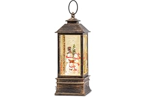 KIRSCHBLÜTE Snow Globe Lights, Snowman Choir, Musical Lights Water Lights with Rotating Flashing Lights, USB and Battery Powered Christmas Indoor Decorative Gifts