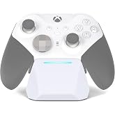 OSTROGEAR Charging Station Dock for Xbox Elite Series 2 Controller, Magnetic Charger Stand for Xbox Elite Series 2 Core Controller with Type C Charging Cable, LED Indicator - White