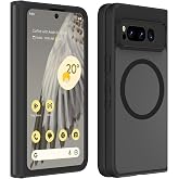HikerClub Magnetic Case for Google Pixel Fold (2023), Translucent Frosted Matte Back, Compatible with Mag Safe Wireless Charger, Slim Fit Shockproof Case
