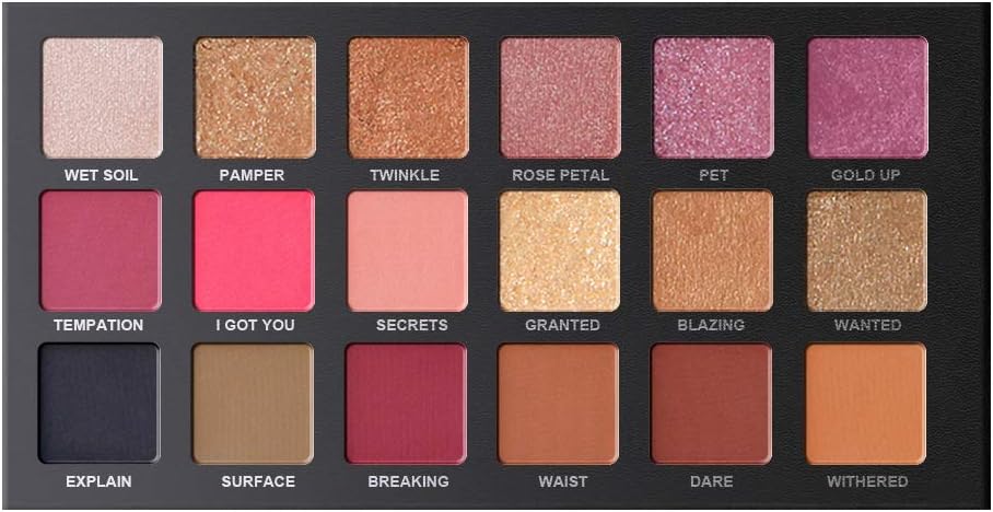 Pannow 18 Colors Matte Shimmer Eyeshadow Makeup Palette - Long lasting and High Pigment Silky Powder Eye Shadow Cosmetics Set #01